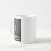 アライグマを持つジンジャー飛んでいる魔女 コーヒーマグカップ (正面左)