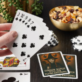 アライグマを持つジンジャー飛んでいる魔女 トランプ (インサイチュ)