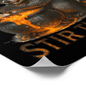 アライグマを攪拌するおもしろい時間レトロハロウィーンアニマ ポスター (角)