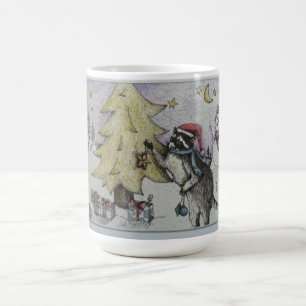 アライグマを飾るtreee コーヒーマグカップ