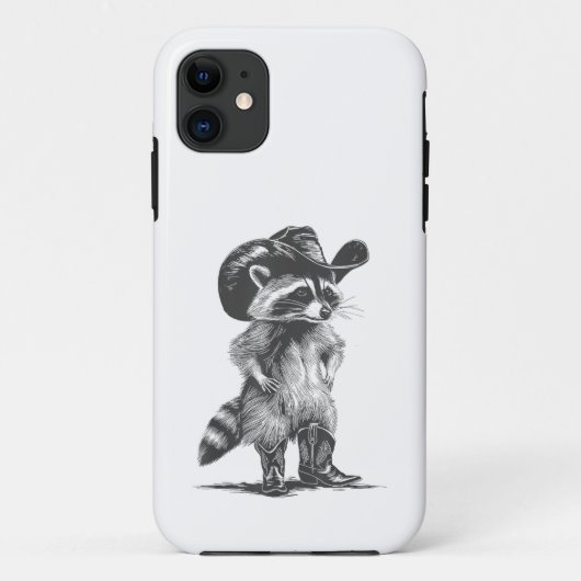 アライグマカウボーイ 楽しいアライグマ グラフィック ミーム 男女兼用 Case-Mate iPhoneケース (裏面)
