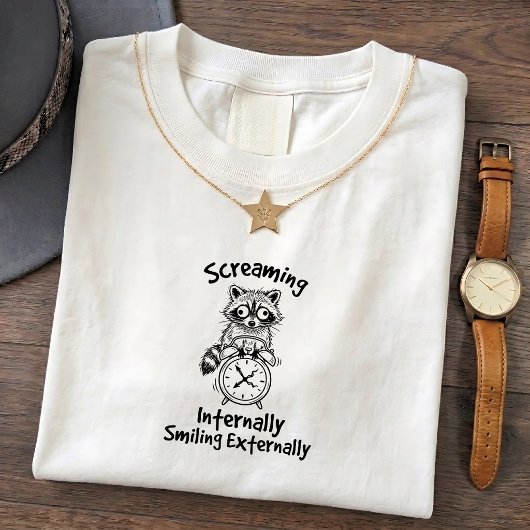 アライグマキット面白いサッシーTシャツ Tシャツ