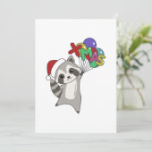 アライグマクリスマス雪冬アライグマアダルトクロス シーズンカード (スタンド正面)