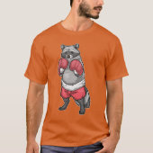 アライグマボクサー ボクシンググローブ ボクシング Tシャツ (正面)