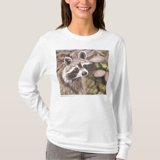 アライグマレディースフード付きスウェットシャツ Tシャツ