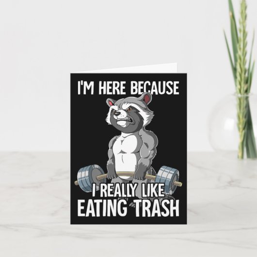 アライグマ体重訓練ボディビルダー カード (正面)