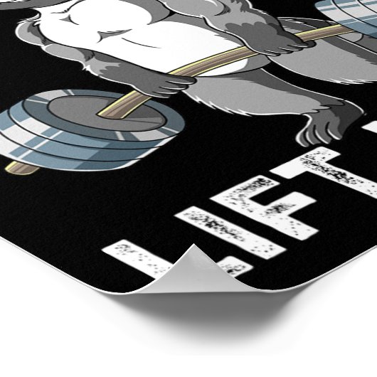 アライグマ体重訓練食べゴミリフト重い ポスター (角)