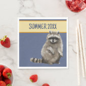 アライグマ夏の紙ナプキン スタンダードランチョンナプキン (インサイチュ)