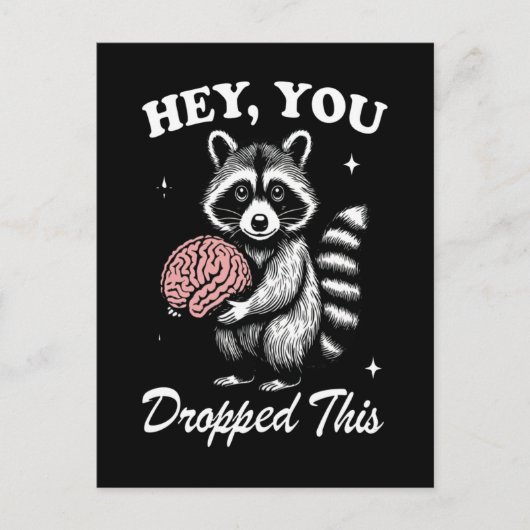 アライグマ好きのためのおもしろTシャツ プレゼントに ポストカード (正面)