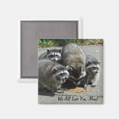 アライグマ家族ママ磁石 マグネット (正面/裏面)