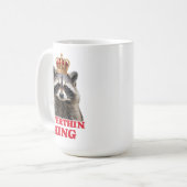 アライグマ思考のキング コーヒーマグカップ (正面左)