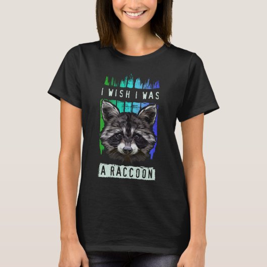 アライグマ恋人かわいいゴミのパンダ Tシャツ (正面)