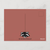 アライグマ愛好家かわいいアライグマを芸術1人のゴミ ポストカード (裏面)