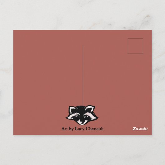 アライグマ愛好家かわいいアライグマを芸術1人のゴミ ポストカード (裏面)