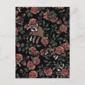 アライグマ愛好家かわいいアライグマを芸術1人のゴミ ポストカード (正面)