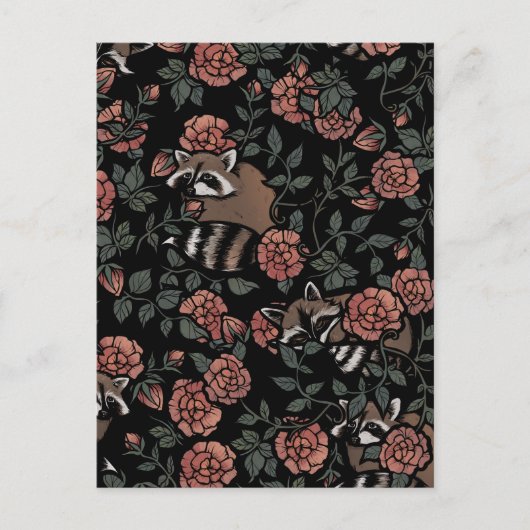 アライグマ愛好家かわいいアライグマを芸術1人のゴミ ポストカード (正面)