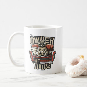 アライグマ愛好家のためのハウスおもしろいデザインの所有者 コーヒーマグカップ