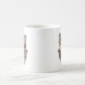 アライグマ愛好家のためのハウスおもしろいデザインの所有者 コーヒーマグカップ (中央)