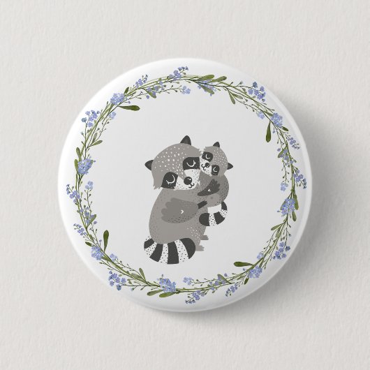 アライグマ愛 缶バッジ (正面)