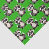 アライグマ柄デザイングリーン 薄葉紙 (詳細)