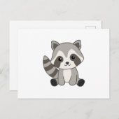アライグマ甘い動物の子供へおもしろいアライグマ ポストカード (正面/裏面)