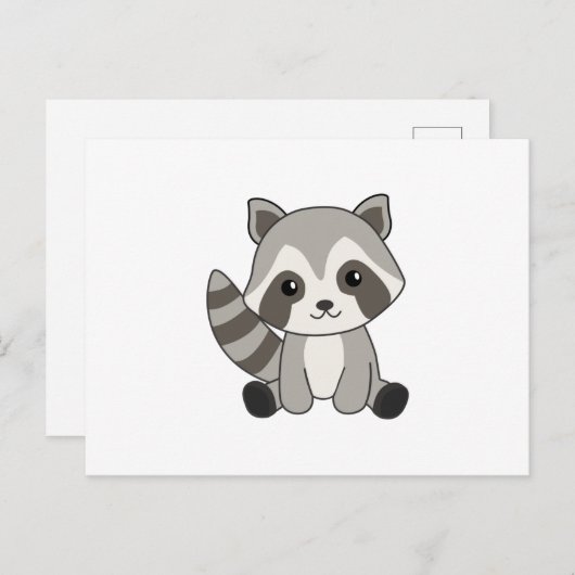アライグマ甘い動物の子供へおもしろいアライグマ ポストカード (正面/裏面)