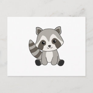 アライグマ甘い動物の子供へおもしろいアライグマ ポストカード