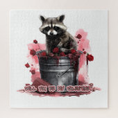 アライグマ私のバレンタイン? ジグソーパズル (縦)