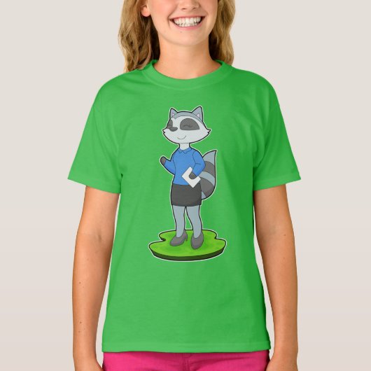 アライグマ秘書メモ Tシャツ (正面)