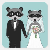 アライグマ結婚ズ スクエアシール (正面)