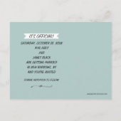 アライグマ結婚式の日付を保存 案内ポストカード (裏面)