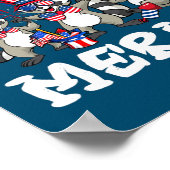 アライグマ花火サングラスハットメおもしろいリカ4日 ポスター (角)