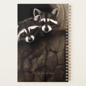 アライグマ茶色のかわいい木 プランナー手帳 (裏面)