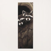 アライグマ茶色のかわいい木 ヨガマット (裏面)