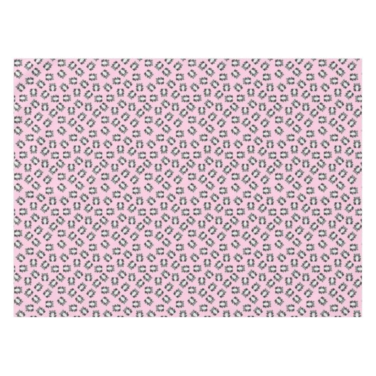 アライグマ誕生日パーティーピンク テーブルクロス (正面(横))