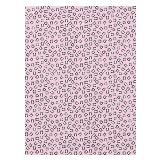 アライグマ誕生日パーティーピンク テーブルクロス (正面)