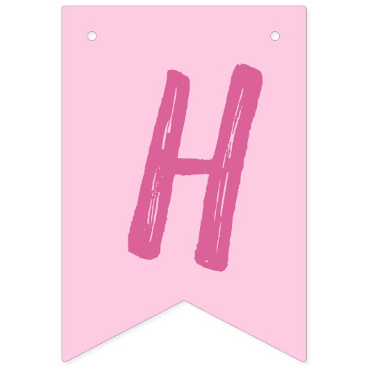 アライグマ誕生日パーティーピンク バンティングフラッグ (第2の旗)