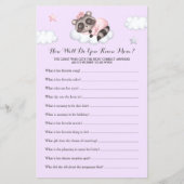 アライグマ赤ちゃんシャワーのゲームママ知ってる？ (正面)