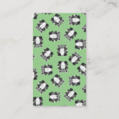 アライグマ赤ちゃんシャワーグリーン エンクロージャーカード (裏面)