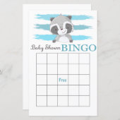 アライグマ赤ちゃんシャワービンゴカード (正面/裏面)