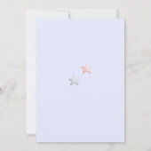 アライグマ赤ちゃんシャワーブルーバーチャル 招待状 (裏面)