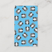 アライグマ赤ちゃんシャワーブルー エンクロージャーカード (裏面)