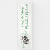 アライグマ赤ちゃんシャワー 横断幕 (縦)