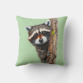 アライグマ隠れ木トランク装飾用クッション クッション (裏面)