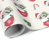 アライグマ雪の冬アライグマ ラッピングペーパー (ロールコーナー)