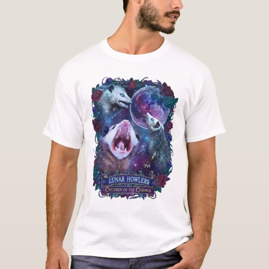 アライグマ風　フクロネズミ　Tシャツ - ビンテージ フクロネズミ 愛 Tシャツ (正面)