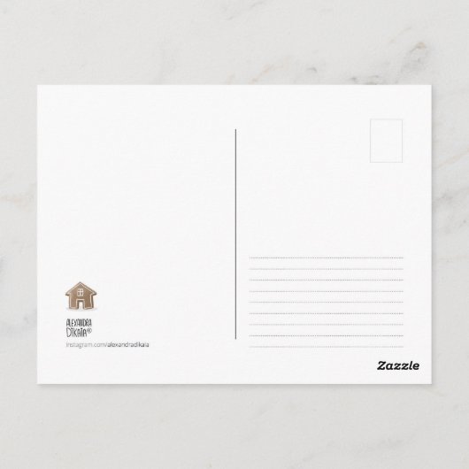 アライグマ魔法フラワーバイアレクサンドラディカイア ポストカード (裏面)