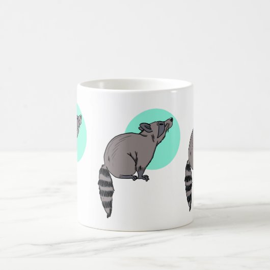 アライグマ11ozセラミックマグカップ コーヒーマグカップ (中央)