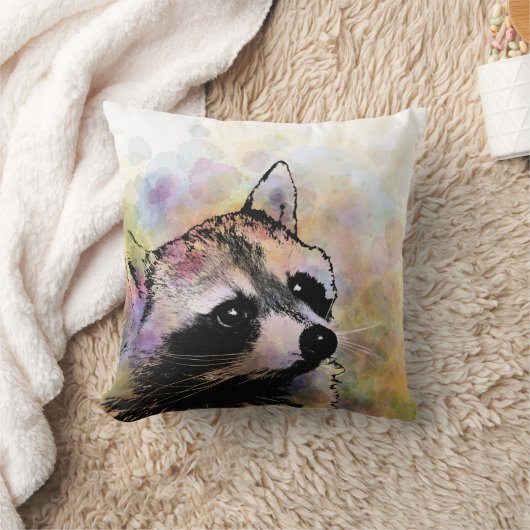 アライグマ23 クッション (ブランケット)