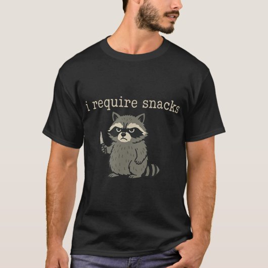 アライグマ おやつが欲しい Tシャツ (正面)